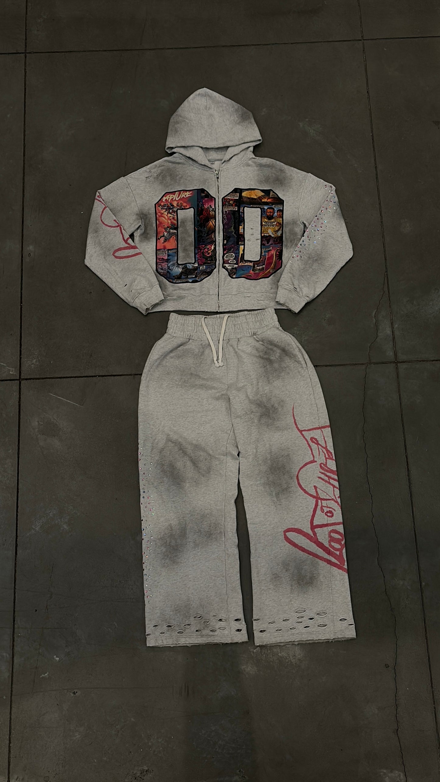 Rhinestone Baggy Pant